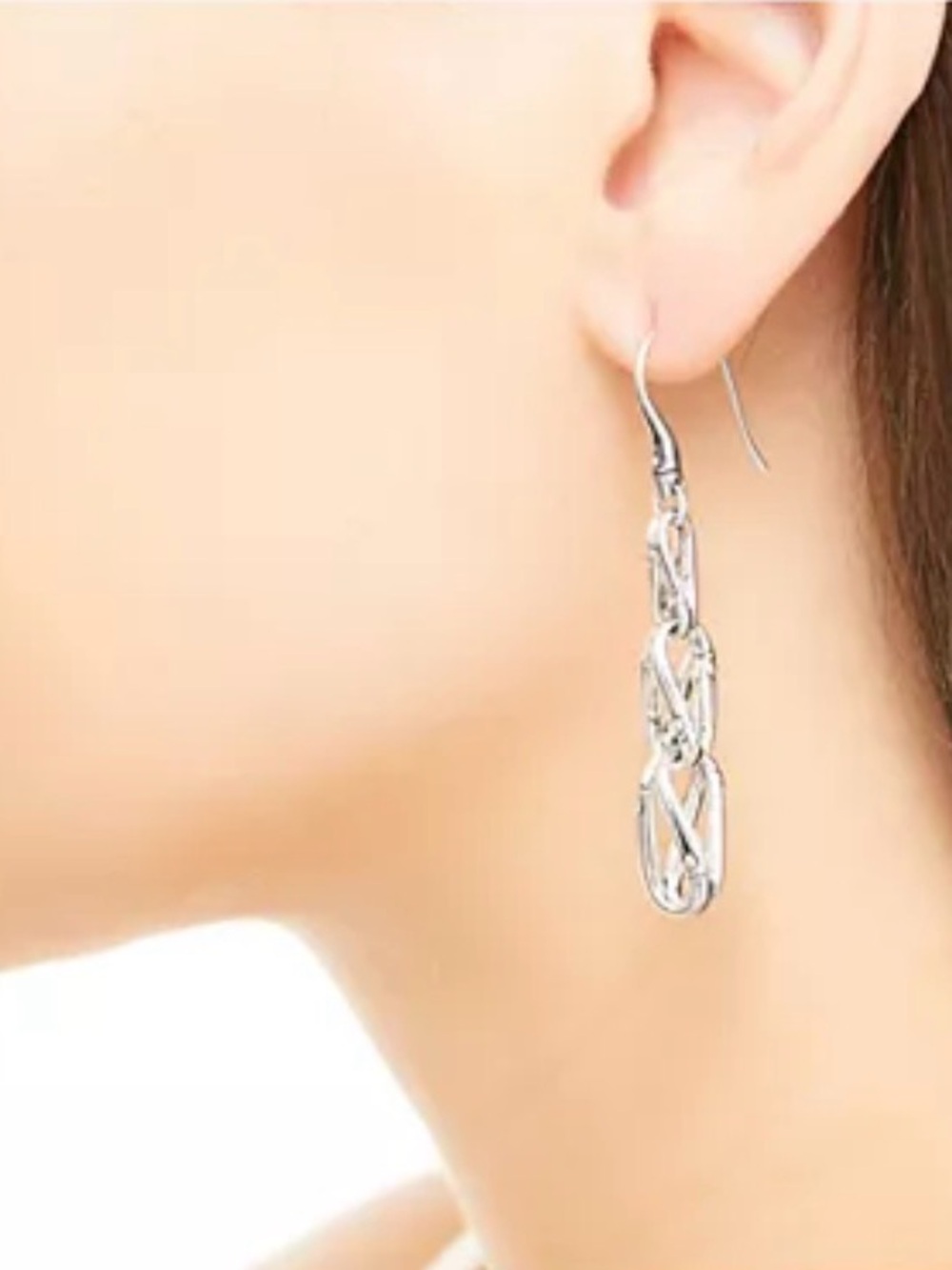 John Hardy Sterling Silver Bamboo Loop Drop Earrings — French Wire